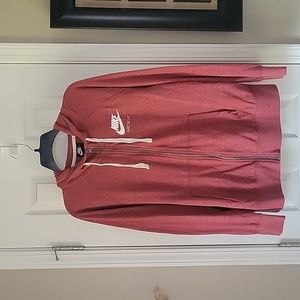 NIKE Lightweight full zip drawstring hoodie.